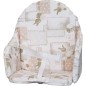 Coussin de chaise avec sangles - BAMBISOL - Plaque mousse centrale - Motif Lapin beige