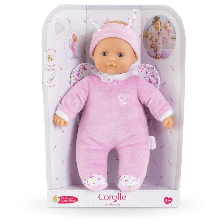 Mon Doudou - COROLLE - Pti' Coeur Papillon - 30 cm - Senteur vanille Mon Doudou - COROLLE - Pti' Coeur Papillon - 30 cm - Senteur vanille