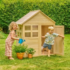 Maisonnette en bois - TP TOYS - Bouton d'or Cottage - FSC avec plancher - 89 x 98,6 x 134 cm