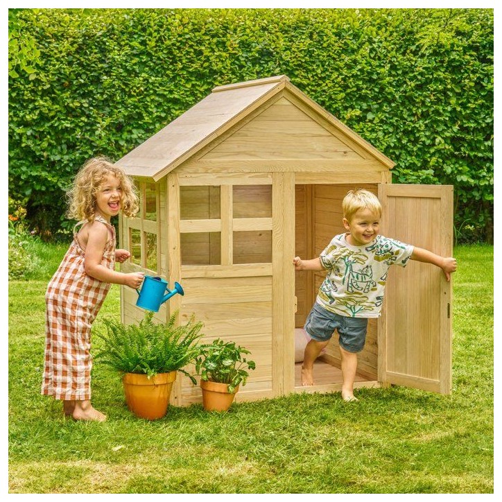 Maisonnette en bois - TP TOYS - Bouton d'or Cottage - FSC avec plancher - 89 x 98,6 x 134 cm Maisonnette en bois - TP TOYS - Bouton d'or Cottage - FSC avec plancher - 89 x 98,6 x 134 cm