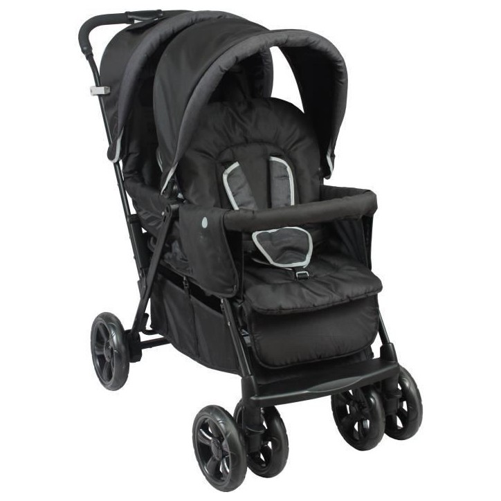 Poussette Double BAMBISOL - Toute équipée - Habillage pluie inclus - Pliage facile Poussette Double BAMBISOL - Toute équipée - Habillage pluie inclus - Pliage facile