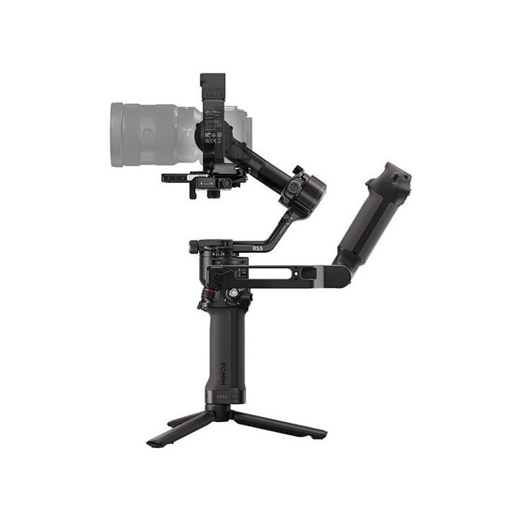 Stabilisateur caméra - DJI - RS 5 Combo - Bluetooth - Rotation continue a 360° - Ecran tactile - Noir