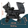 Poussette Double BAMBISOL - Toute équipée - Habillage pluie inclus -