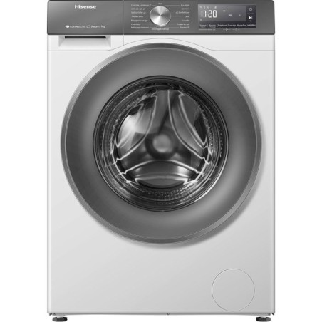 Lave-linge hublot HISENSE W9043BWS3S - 9 kg - Vapeur - 1400 trs/min -