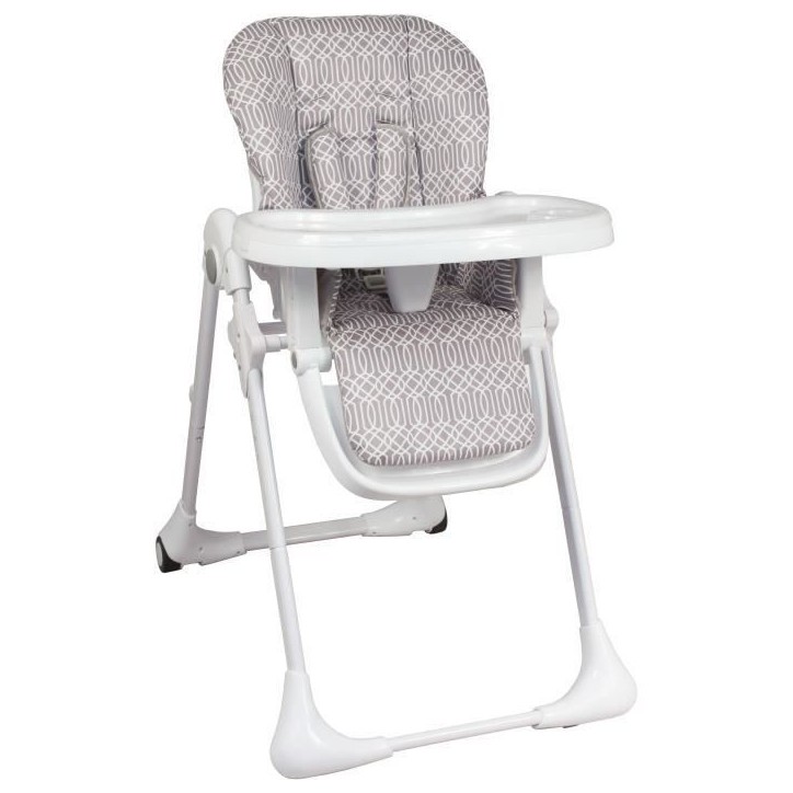 Chaise haute multipositions - BAMBISOL - Inclinable - Jusqu'a 3 ans - Beige / Blanc