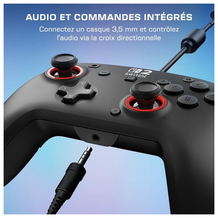 Manette Gaming filaire RGB - TURTLE BEACH - Rematch pour Nintendo Switch 2 - Noir Manette Gaming filaire RGB - TURTLE BEACH - Rematch pour Nintendo Switch 2 - Noir