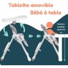 Chaise haute multipositions - BAMBISOL - Inclinable - Jusqu'a 3 ans -