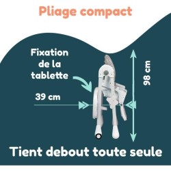 Chaise haute multipositions - BAMBISOL - Inclinable - Jusqu'a 3 ans -