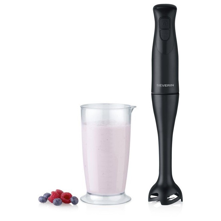 Mixeur plongeant - SEVERIN - SM3761 - 350 W - Pied amovible - Gobelet 700 ml avec couvercle - Double lame aiguisée - Turbo - No