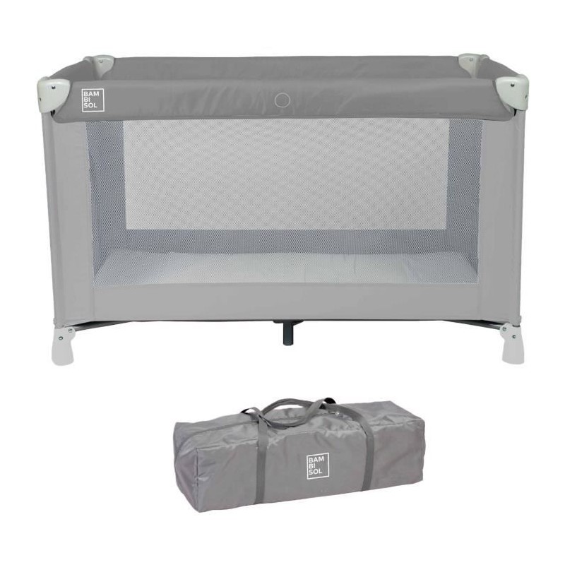 Lit parapluie BAMBISOL 120x60 cm - De la naissance a 3 mois - Matelas