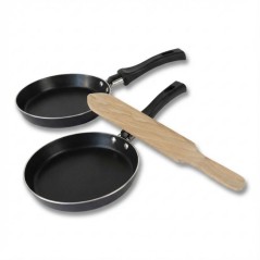 Set 2 mini crepieres - ELO - Ø 14 cm - 1 spatule Jewel de Luxe