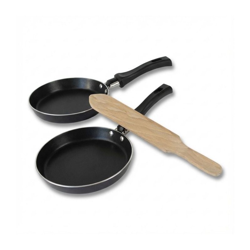 Set 2 mini crepieres - ELO - Ø 14 cm - 1 spatule Jewel de Luxe