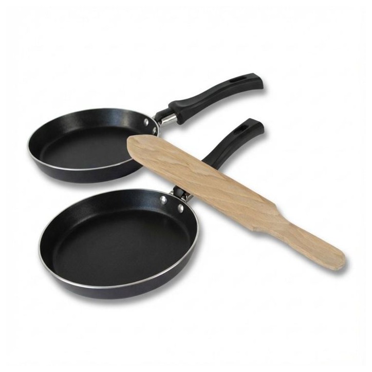 Set 2 mini crepieres - ELO - Ø 14 cm - 1 spatule Jewel de Luxe Set 2 mini crepieres - ELO - Ø 14 cm - 1 spatule Jewel de Luxe