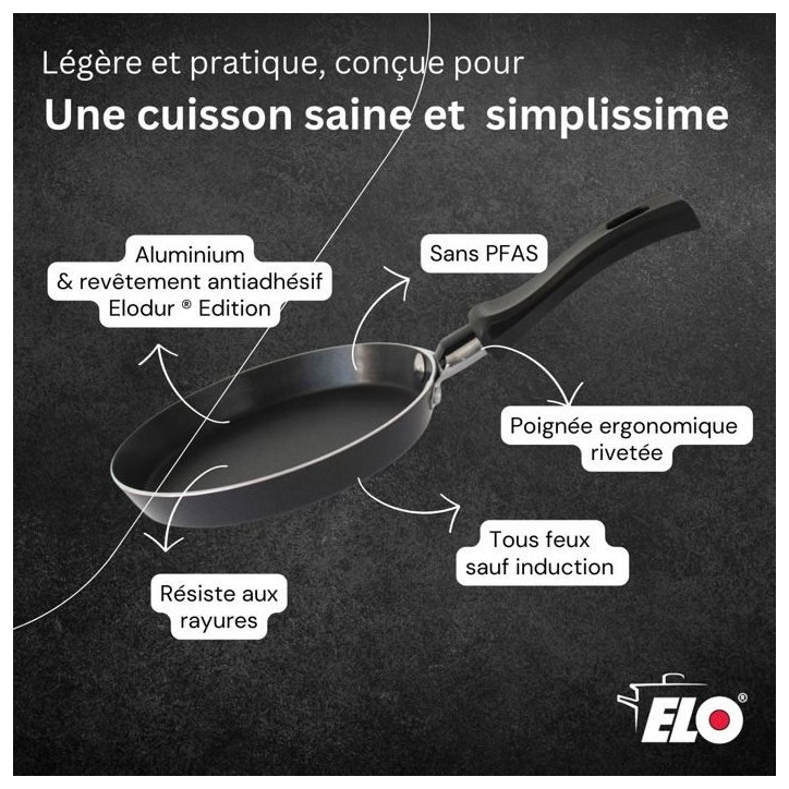 Set 2 mini crepieres - ELO - Ø 14 cm - 1 spatule Jewel de Luxe Set 2 mini crepieres - ELO - Ø 14 cm - 1 spatule Jewel de Luxe