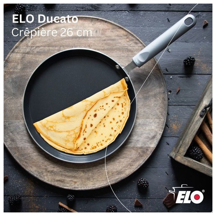 Set chandeleur crepiere - ELO - Ducato - Ø 26 cm - 3 ustensiles Set chandeleur crepiere - ELO - Ducato - Ø 26 cm - 3 ustensiles