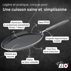 Set chandeleur crepiere - ELO - Ducato - Ø 26 cm - 3 ustensiles