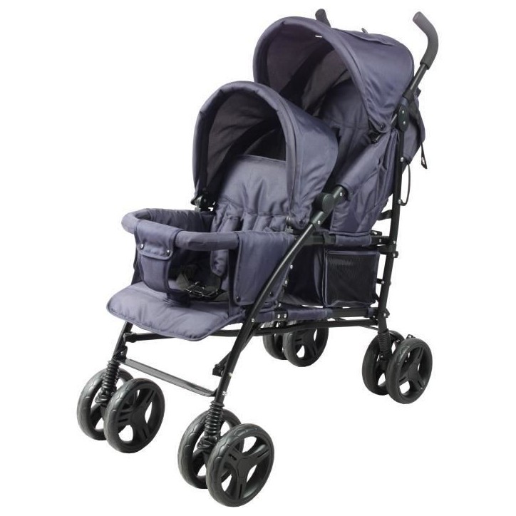 Poussette canne double BAMBISOL - 6-36 mois pour le siege avant (max 15 kg) et de 0-36 mois (max 15 kg) pour le siege arriere Poussette canne double BAMBISOL - 6-36 mois pour le siege avant (max 15 kg) et de 0-36 mois (max 15 kg) pour le siege arriere