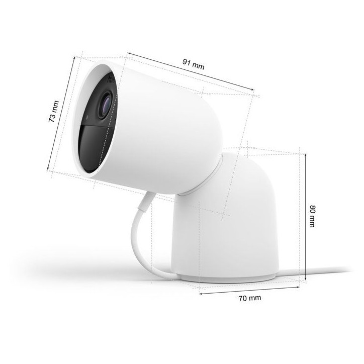 Caméra connectée - Philips Hue - Extérieur - Filaire - Vision nocture - 2K - Blanc Caméra connectée - Philips Hue - Extérieur - Filaire - Vision nocture - 2K - Blanc