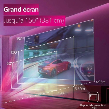 Vidéoprojecteur - PHILIPS - GAMEPIX 800 - Full HD 1080p - 500 lumens ANSI - 120 Hz