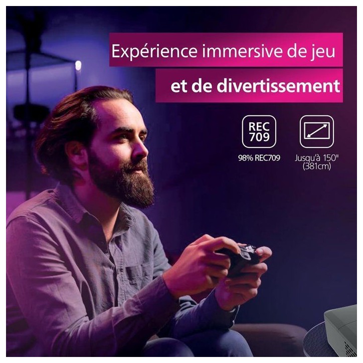 Vidéoprojecteur - PHILIPS - GAMEPIX 800 - Full HD 1080p - 500 lumens ANSI - 120 Hz Vidéoprojecteur - PHILIPS - GAMEPIX 800 - Full HD 1080p - 500 lumens ANSI - 120 Hz