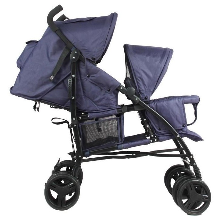 Poussette canne double BAMBISOL - 6-36 mois pour le siege avant (max 15 kg) et de 0-36 mois (max 15 kg) pour le siege arriere Poussette canne double BAMBISOL - 6-36 mois pour le siege avant (max 15 kg) et de 0-36 mois (max 15 kg) pour le siege arriere
