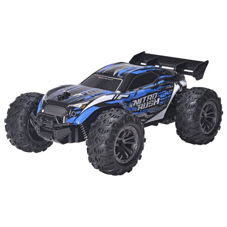 Voiture radiocommandée - 4SPEED - Nitro Rush - Echelle 1/18 - 2,4 GHz - Tout-terrain - Batterie rechargeable - 10 km/h - Des 5
