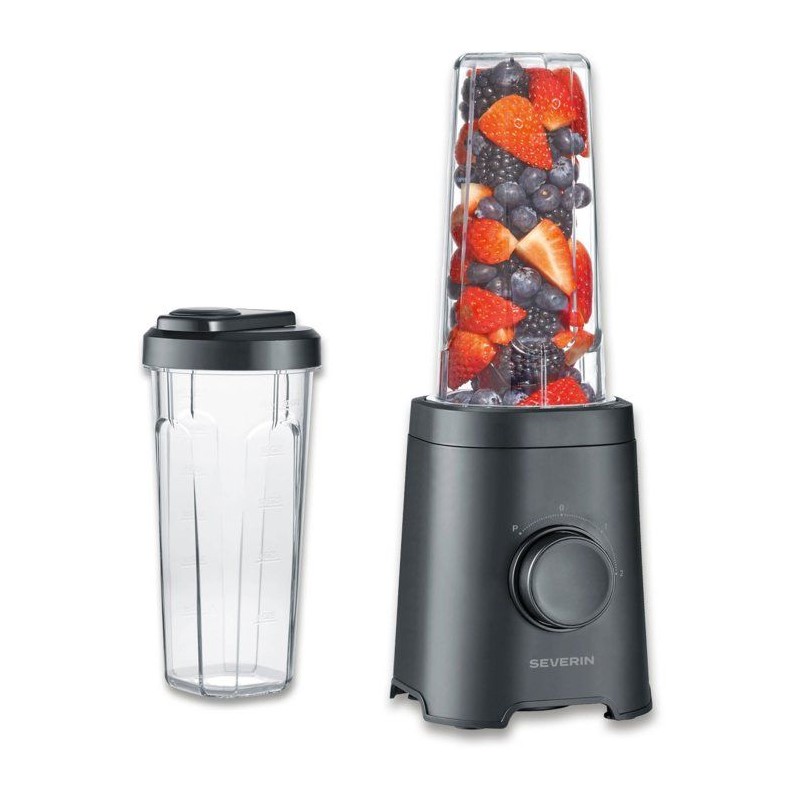 Blender - SEVERIN - SM3753 Mix & Go - 320 W - 2 gourdes de 600 ml - 2
