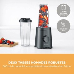 Blender - SEVERIN - SM3753 Mix & Go - 320 W - 2 gourdes de 600 ml - 2