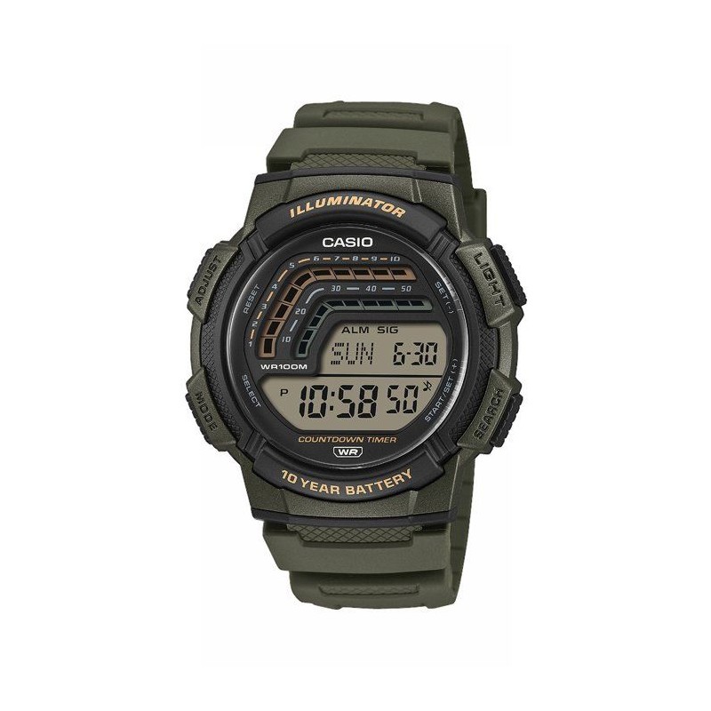 Montre - CASIO - WS-1800 - Mixte - Vert - Quartz - Digital