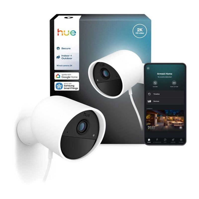 Caméra connectée - Philips Hue - Extérieur - Filaire - Vision noctu