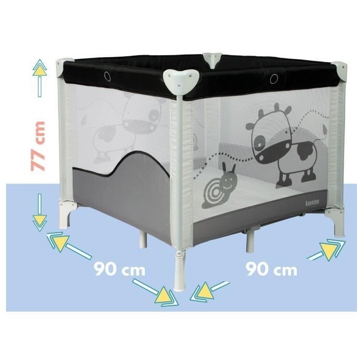 BAMBISOL - Parc/Berceau Bébé Pliant 90x90cm avec 2 Niveaux de Couchage - Sac de Transport, Espace de Jeux BAMBISOL - Parc/Berceau Bébé Pliant 90x90cm avec 2 Niveaux de Couchage - Sac de Transport, Espace de Jeux