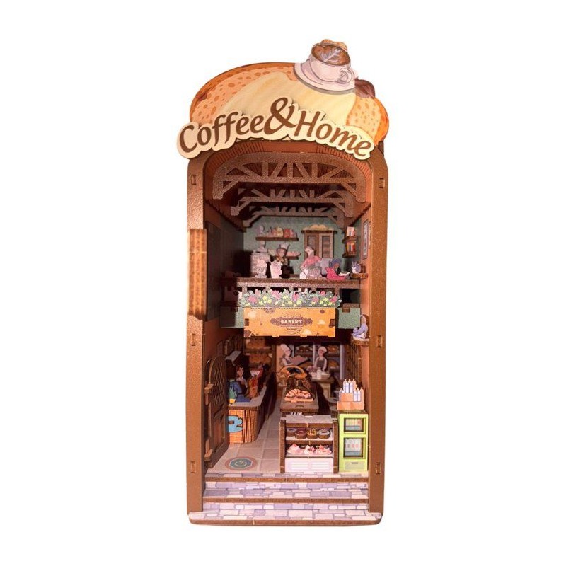 Book Nook - Kit DIY a construire Maquette 3D Serre Livre - Boulangerie