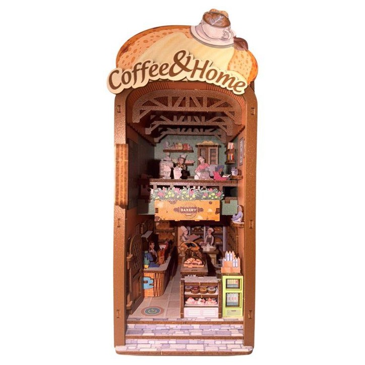 Book Nook - Kit DIY a construire Maquette 3D Serre Livre - Boulangerie Nookland - 10 x 19 x 29 cm Book Nook - Kit DIY a construire Maquette 3D Serre Livre - Boulangerie Nookland - 10 x 19 x 29 cm