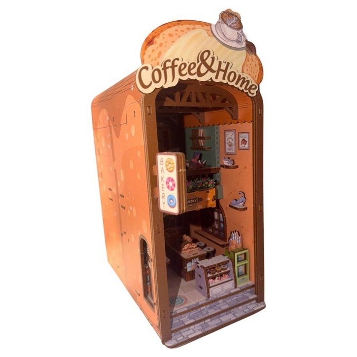 Book Nook - Kit DIY a construire Maquette 3D Serre Livre - Boulangerie Nookland - 10 x 19 x 29 cm Book Nook - Kit DIY a construire Maquette 3D Serre Livre - Boulangerie Nookland - 10 x 19 x 29 cm