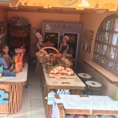 Book Nook - Kit DIY a construire Maquette 3D Serre Livre - Boulangerie