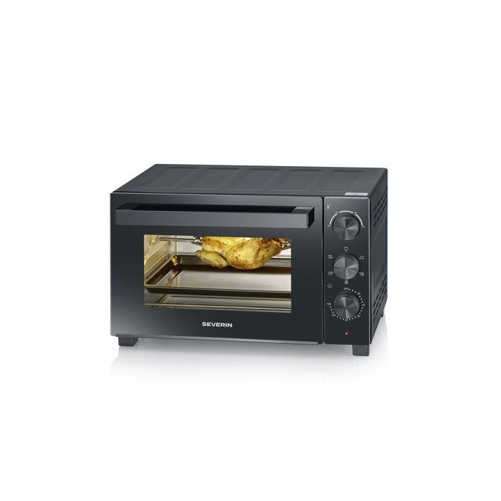 Mini four électrique - SEVERIN - TO 2075 - Chaleur tournante - 1500 W - 30 L - Noir Mini four électrique - SEVERIN - TO 2075 - Chaleur tournante - 1500 W - 30 L - Noir