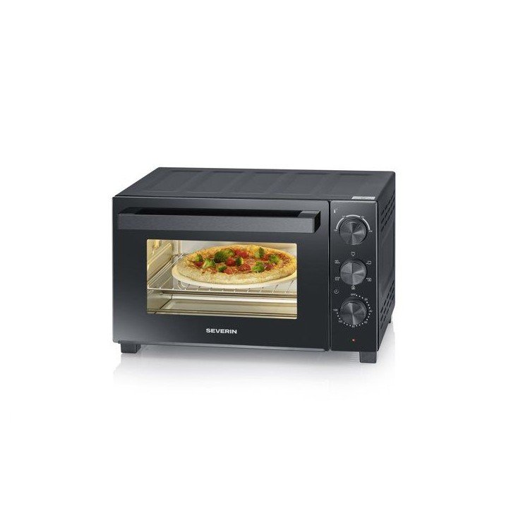 Mini four électrique - SEVERIN - TO 2075 - Chaleur tournante - 1500 W - 30 L - Noir Mini four électrique - SEVERIN - TO 2075 - Chaleur tournante - 1500 W - 30 L - Noir