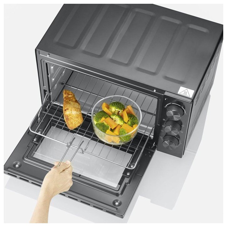 Mini four électrique - SEVERIN - TO 2075 - Chaleur tournante - 1500 W - 30 L - Noir Mini four électrique - SEVERIN - TO 2075 - Chaleur tournante - 1500 W - 30 L - Noir