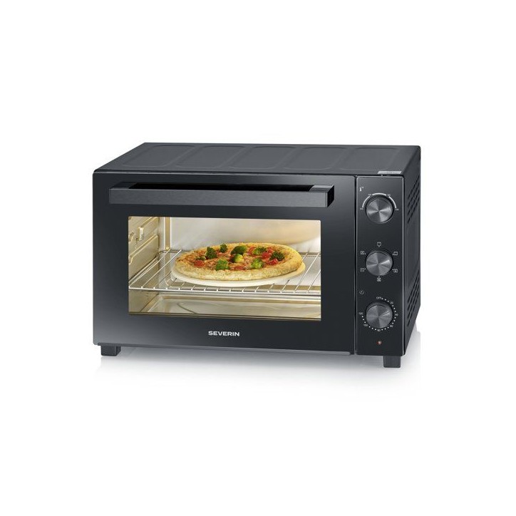 Mini four électrique - SEVERIN - TO 2076 - Chaleur tournante - 1800 W - 46 L - Noir Mini four électrique - SEVERIN - TO 2076 - Chaleur tournante - 1800 W - 46 L - Noir