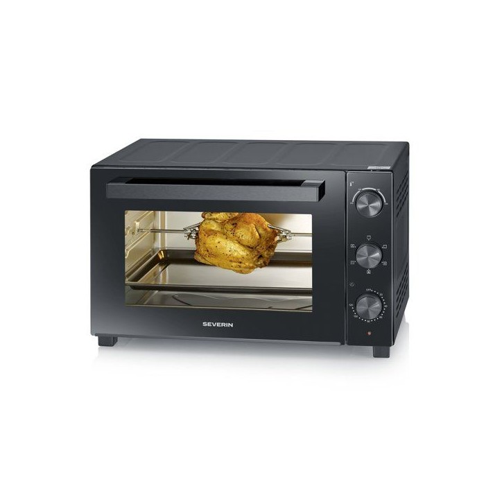 Mini four électrique - SEVERIN - TO 2076 - Chaleur tournante - 1800 W - 46 L - Noir Mini four électrique - SEVERIN - TO 2076 - Chaleur tournante - 1800 W - 46 L - Noir