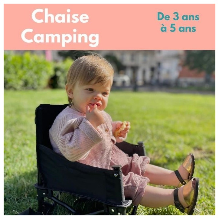 Rehausseur de chaise - BAMBISOL - 6/35 mois - Evolutif en chaise enfant 3/5 ans - Pliable - Noir