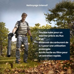 Souffleur thermique dorsal - STIGA - BL 980 R - 75,6 cc (3,1 kW) - Dé
