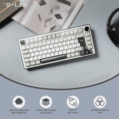 Clavier mécanique gamer - PBT double injection - THE G-LAB - KEYZ Eli