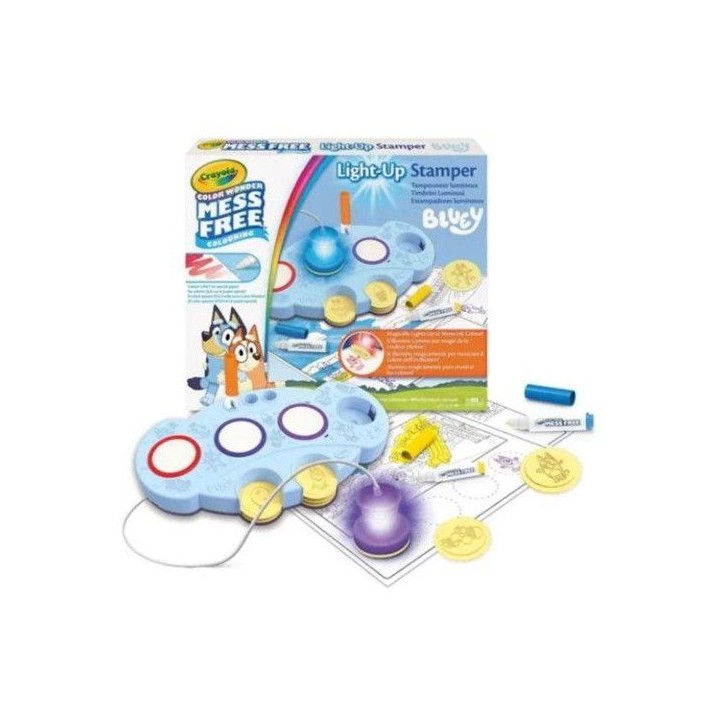 Tampons lumineux - CRAYOLA - Color Wonder - Magic Light-Up Stamper - Bluey - Des 3 ans Tampons lumineux - CRAYOLA - Color Wonder - Magic Light-Up Stamper - Bluey - Des 3 ans