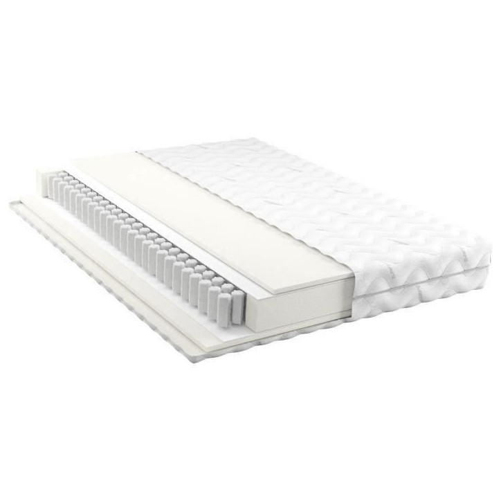 MODAMS Bambu 140 x 190 - 532 Ressorts ensachés - Mousse PU 24kg/m² - Respirant - Déhoussable - Réversible - Ep. 20 cm MODAMS Bambu 140 x 190 - 532 Ressorts ensachés - Mousse PU 24kg/m² - Respirant - Déhoussable - Réversible - Ep. 20 cm