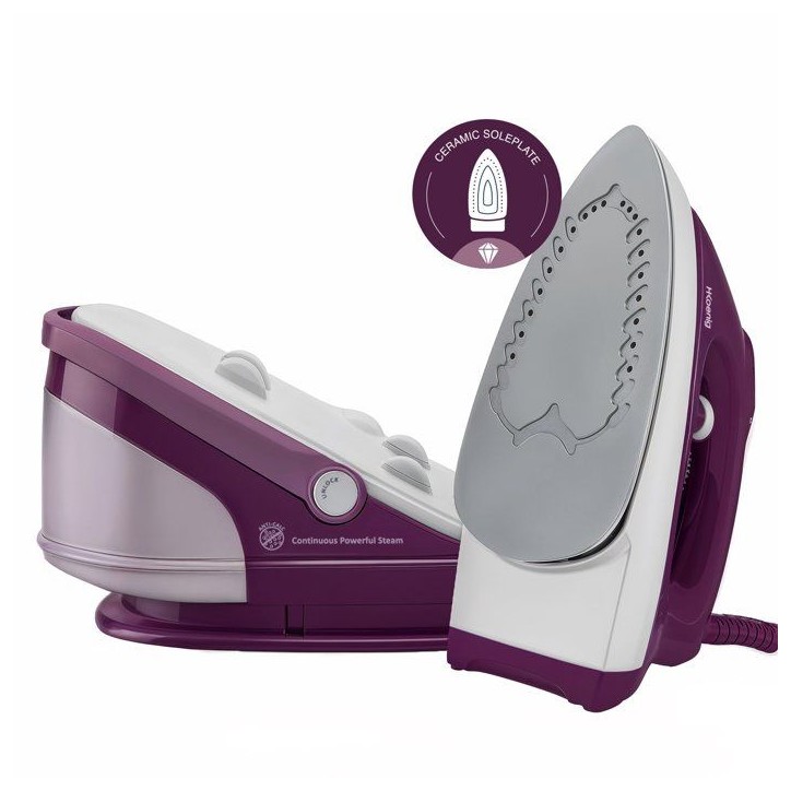 Centrale vapeur - H.KoeNIG - V8 - 8 bars - Débit de vapeur : 100 g/min - 1,7 L - Violet Centrale vapeur - H.KoeNIG - V8 - 8 bars - Débit de vapeur : 100 g/min - 1,7 L - Violet