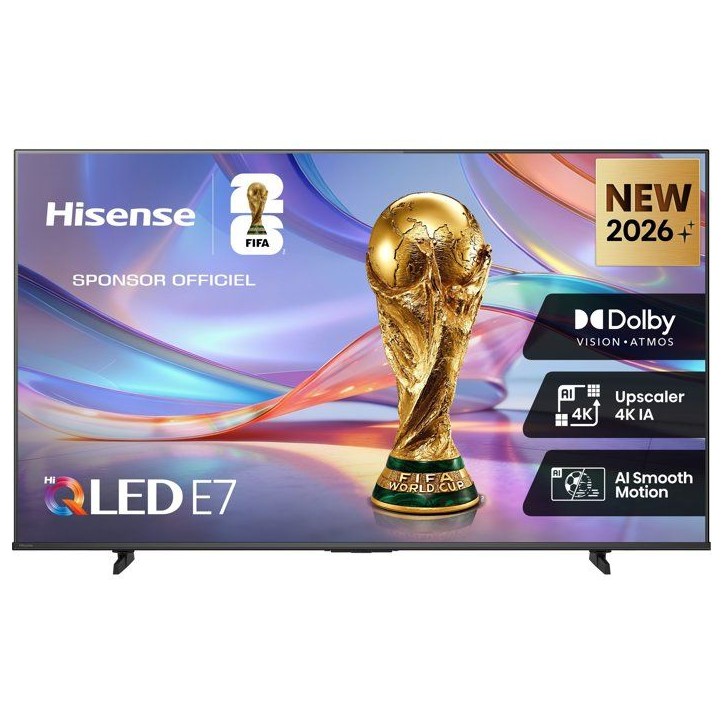 Hisense 43E7S - TV QLED 43 (108 cm) - 4K UHD 3840x2160 - HDR10+ - Smart TV Vidaa - 3xHDMI 2.1 - WiFi