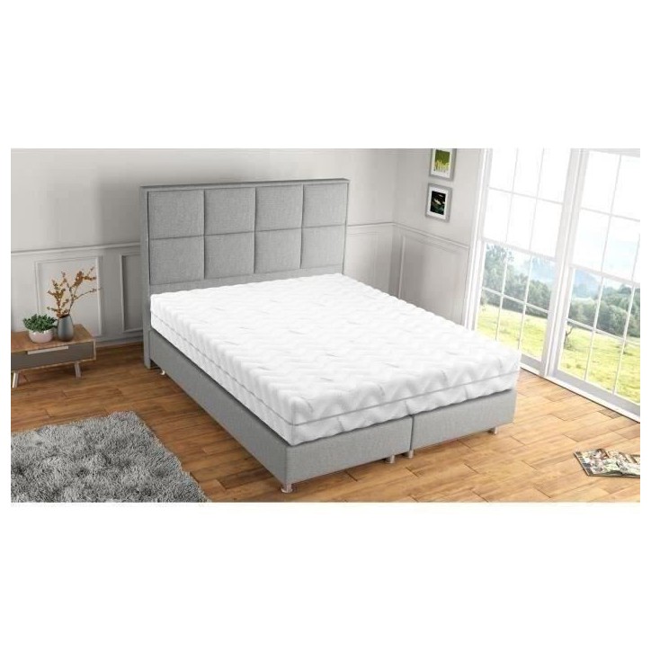 MODAMS Bambu 160 x 200 - 630 Ressorts ensachés - Mousse PU 24kg/m² - Respirant - Déhoussable - Réversible - Ep. 20 cm MODAMS Bambu 160 x 200 - 630 Ressorts ensachés - Mousse PU 24kg/m² - Respirant - Déhoussable - Réversible - Ep. 20 cm