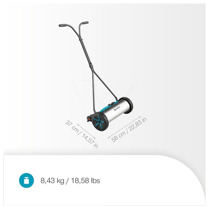 Tondeuse manuelle - GARDENA - 400 Comfort - Coupe précise - Sans moteur