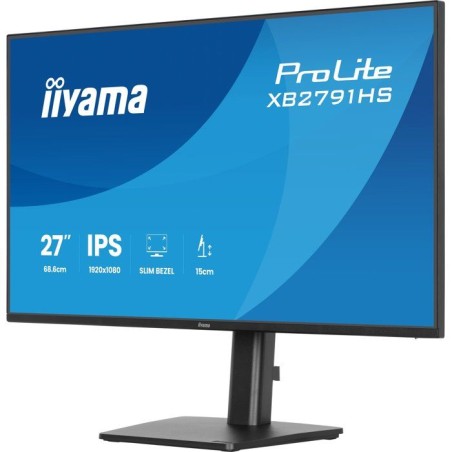 Ecran PC - IIYAMA - 27 - Full HD - 120Hz - IPS - 1ms - Ajustable en hauteur - PROLITE XB2791HS-B1